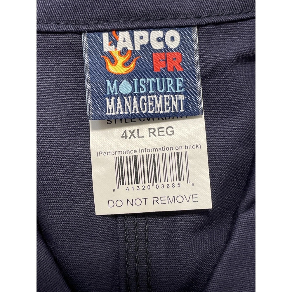 LAPCO FR Coverall Mens 4XL Moisture Management Work Safety - Picture 9 of 9